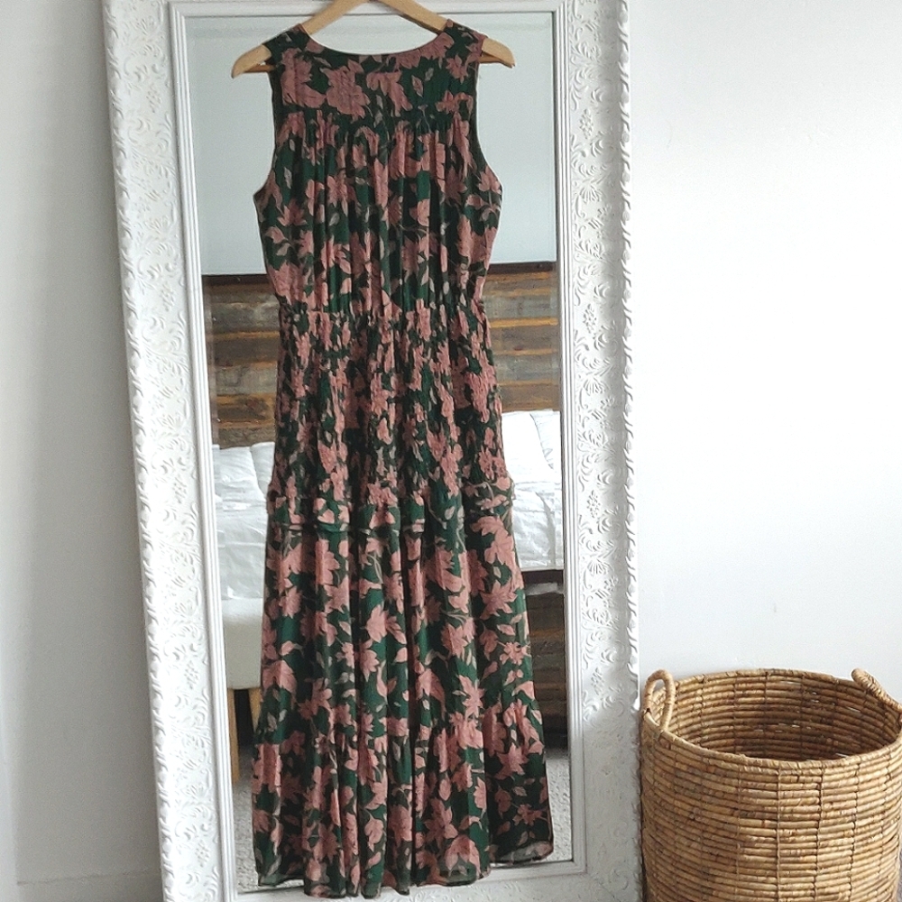 🆕 POL LEAF PRINT MAXI  DRESS - Picture 5 of 13